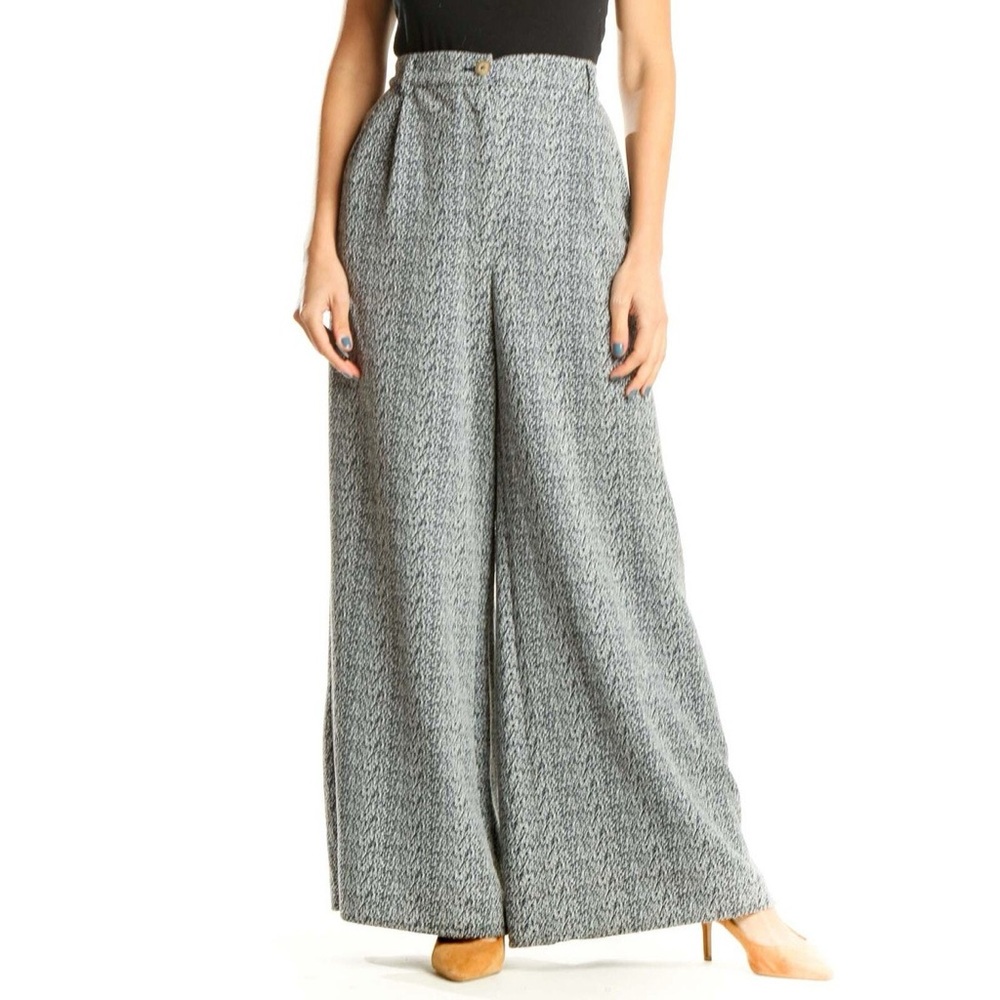 Cartonnier Anthropologie Wide Leg High Rise Navy White Pants Size 14